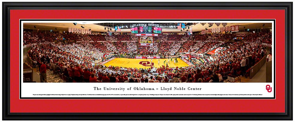 Blakeway Panoramas Oklahoma Sooners Double Mat Deluxe Frame