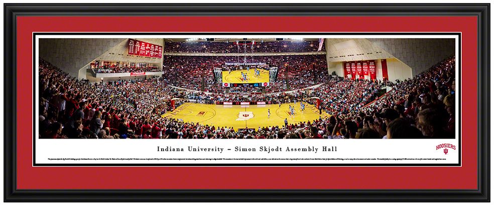 Blakeway Panoramas Indiana Hoosiers Double Mat Deluxe Frame