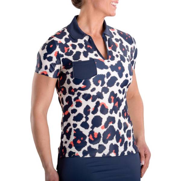 SwingDish Women's Jill Print Short Sleeve Golf Top Golf Galaxy