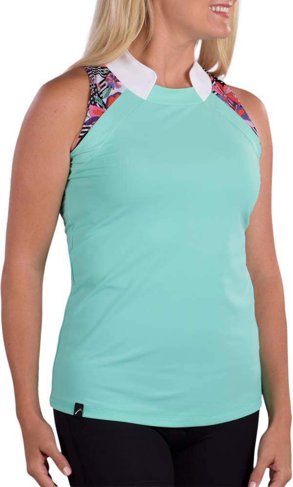 SwingDish Women's Kora Sleeveless Golf Polo Golf Galaxy