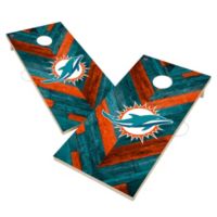 Miami Dolphins 2' x 3' Diagonal Stripe Cornhole Board Set