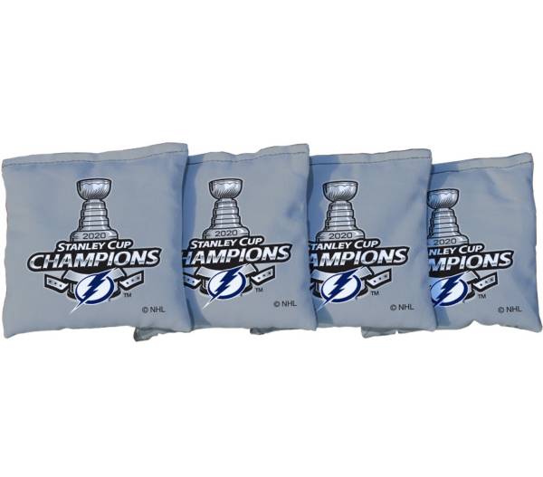 Victory Tailgate 2020 Stanley Cup Champions Tampa Bay Lightning Cornhole 4-Pack Grey Bean Bags product image