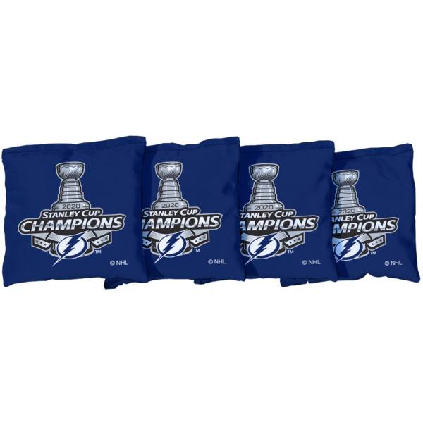 Victory Tailgate 2020 Stanley Cup Champions Tampa Bay Lightning Cornhole 4-Pack Blue Bean Bags product image