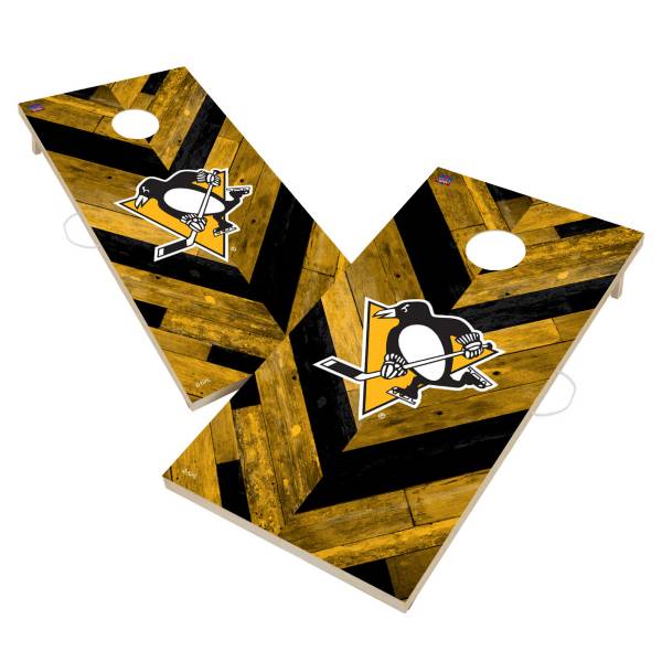 Victory Tailgate Pittsburgh Penguins 2' x 4' Solid Wood Cornhole Boards product image