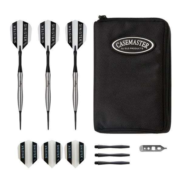 Viper Sinister 95% Tungsten Barrel 24g Steel Tip Darts & Casemaster Select Dart Case