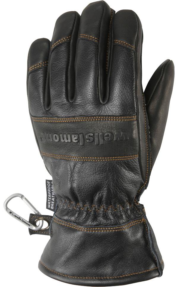 Wells Lamont FX3 Men's HydraHyde Leather Palm Winter Work Gloves, Large  (7854L), Black 