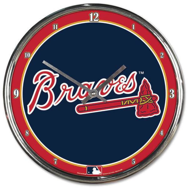 WinCraft Atlanta Braves Chrome Clock