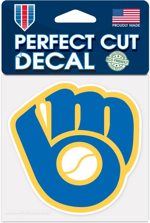 Milwaukee Brewers Glove MLB Baseball Color Sports Decal Sticker-Free  Shipping