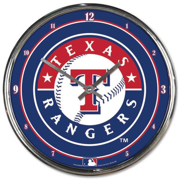 WinCraft Texas Rangers Chrome Clock product image