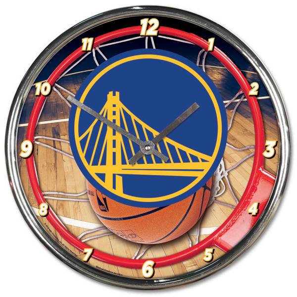 WinCraft Golden State Warriors Chrome Clock