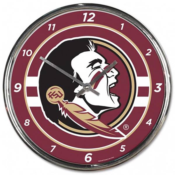 WinCraft Florida State Seminoles Chrome Clock