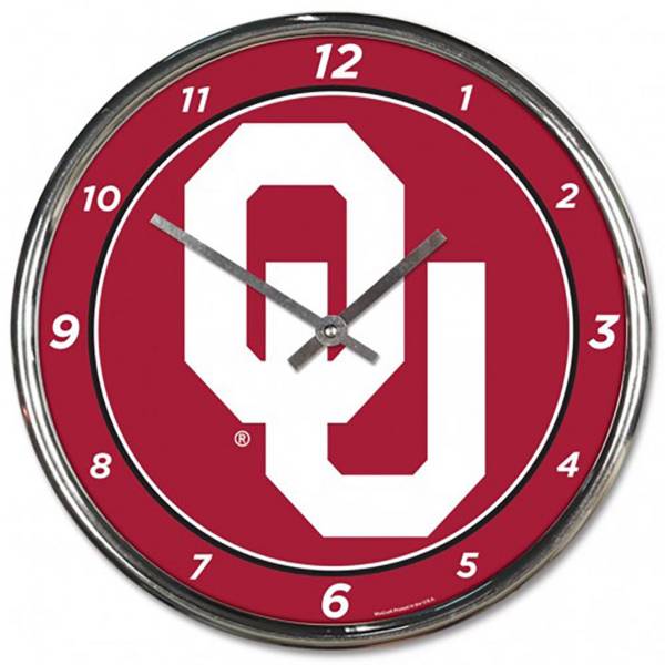 WinCraft Oklahoma Sooners Chrome Clock product image