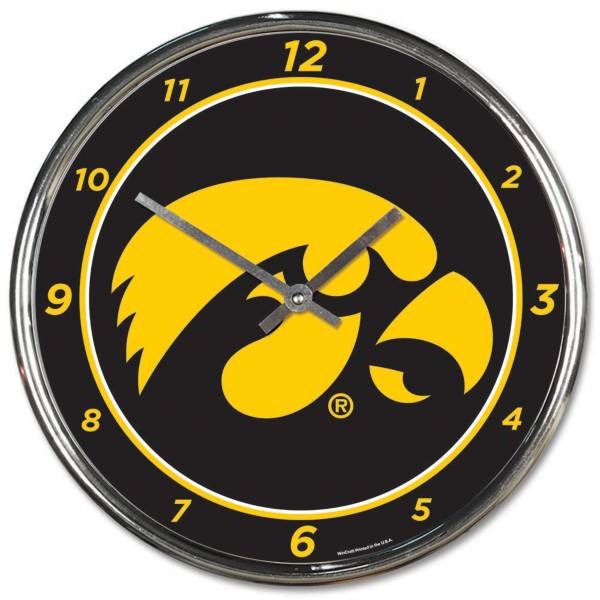 WinCraft Iowa Hawkeyes Chrome Clock product image