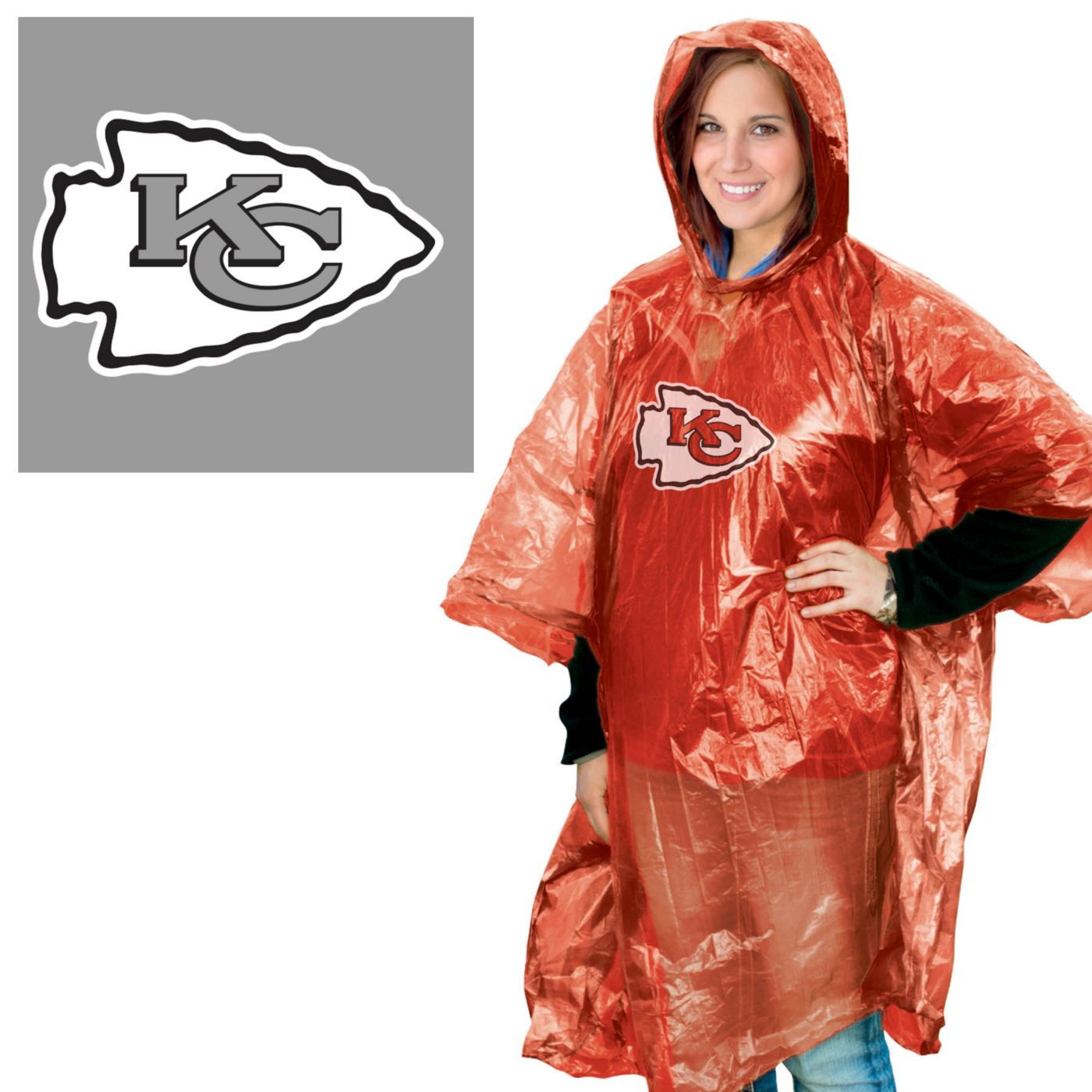 Kansacity Chiefs Hooded Poncho store