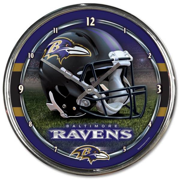 WinCraft Baltimore Ravens Chrome Clock product image