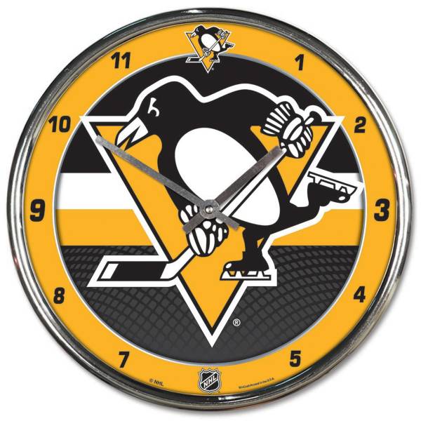 WinCraft Pittsburgh Penguins Chrome Clock