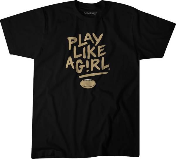 BreakingT Men's ‘Play Like A Girl' Black T-Shirt