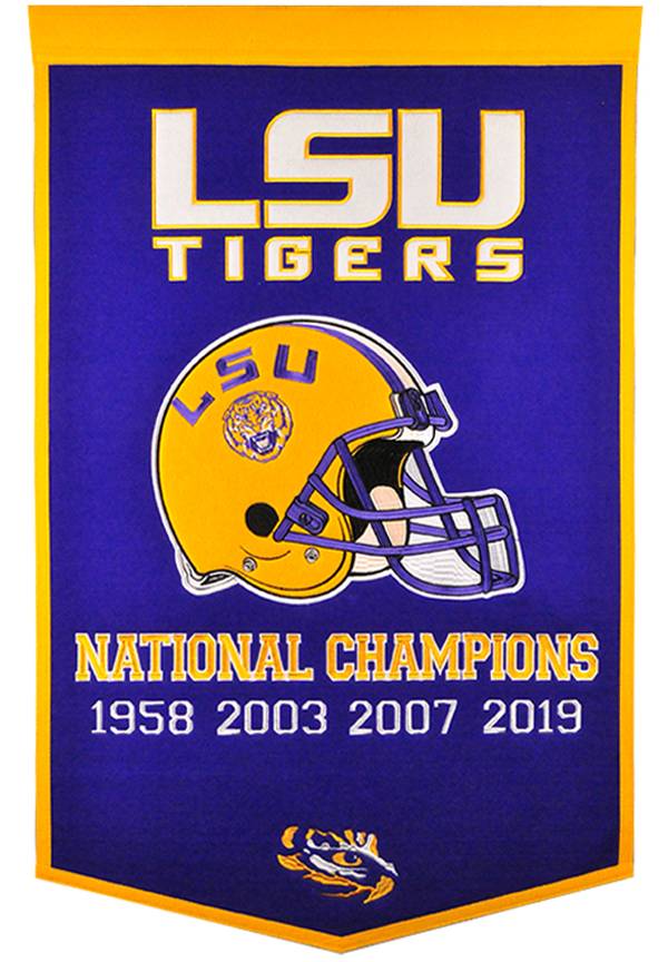 Winning Streak Sports 2019 National Champions LSU Tigers Dynasty Banner