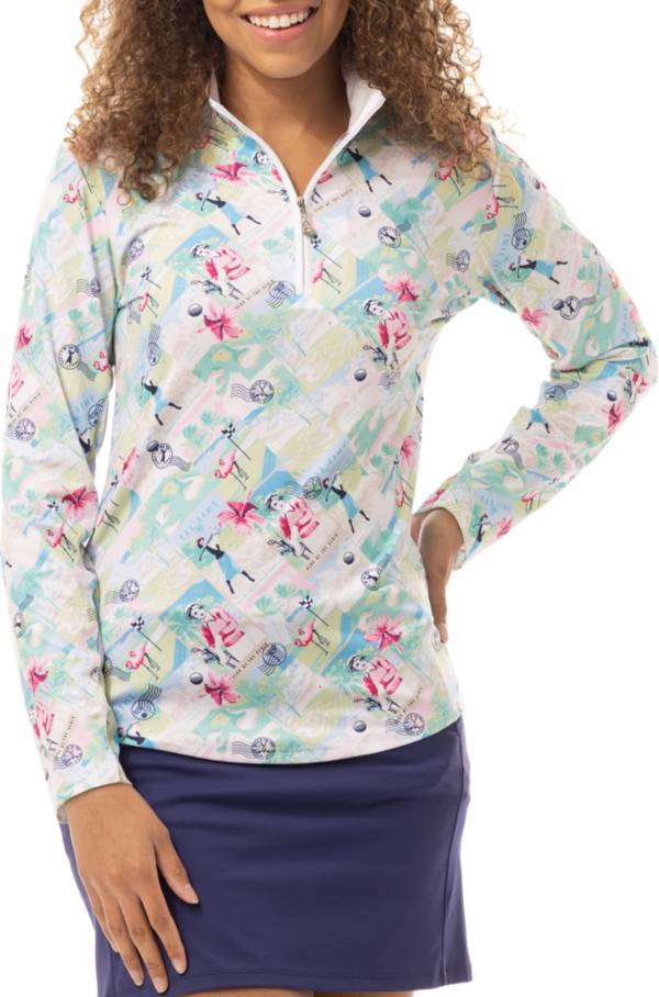 Mock Neck Golf Shirt with UV Protection