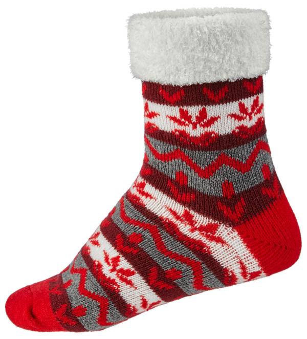 Northeast Outfitters Women's Nordic Stripes Cozy Cabin Cuffed Socks