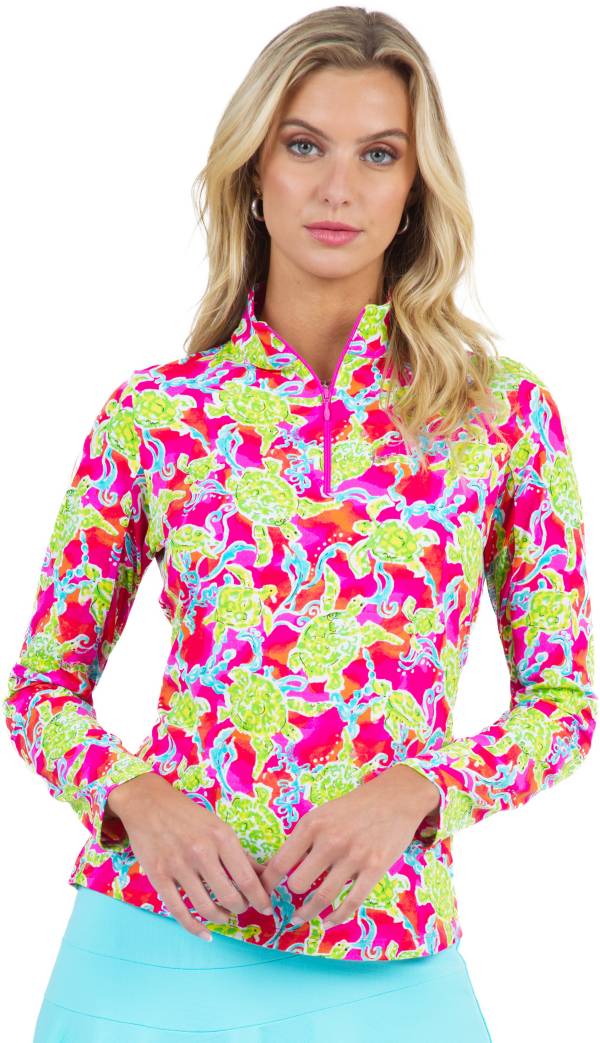 IBKUL Women's 1/4 Zip Long Sleeve Mock Neck Golf Sun Shirt product image