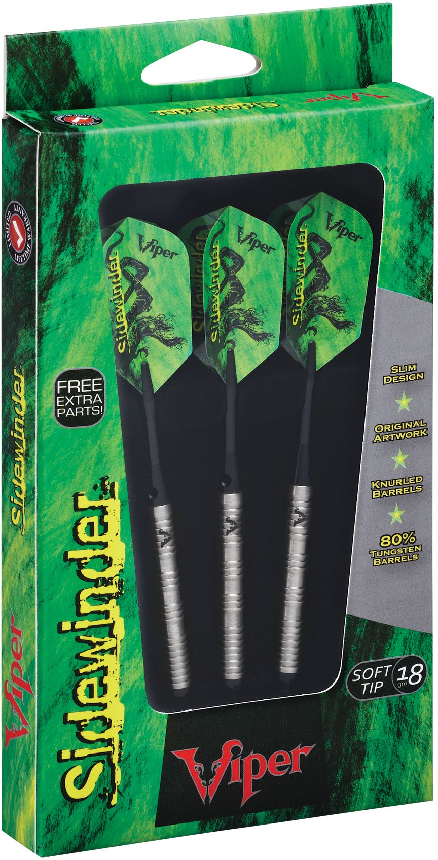 Viper Sidewinder 18g Shark Fin Barrel Soft Tip Darts