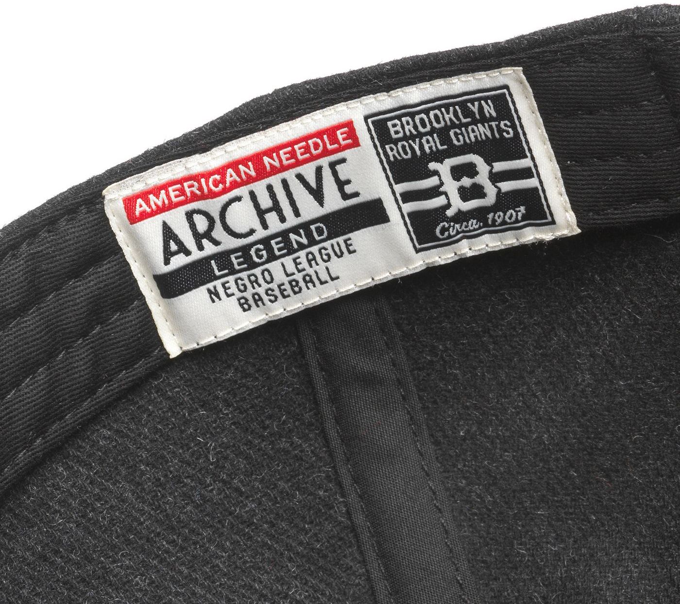 American Needle Brooklyn Royal Giants Archive Legend Adjustable Black Hat product image
