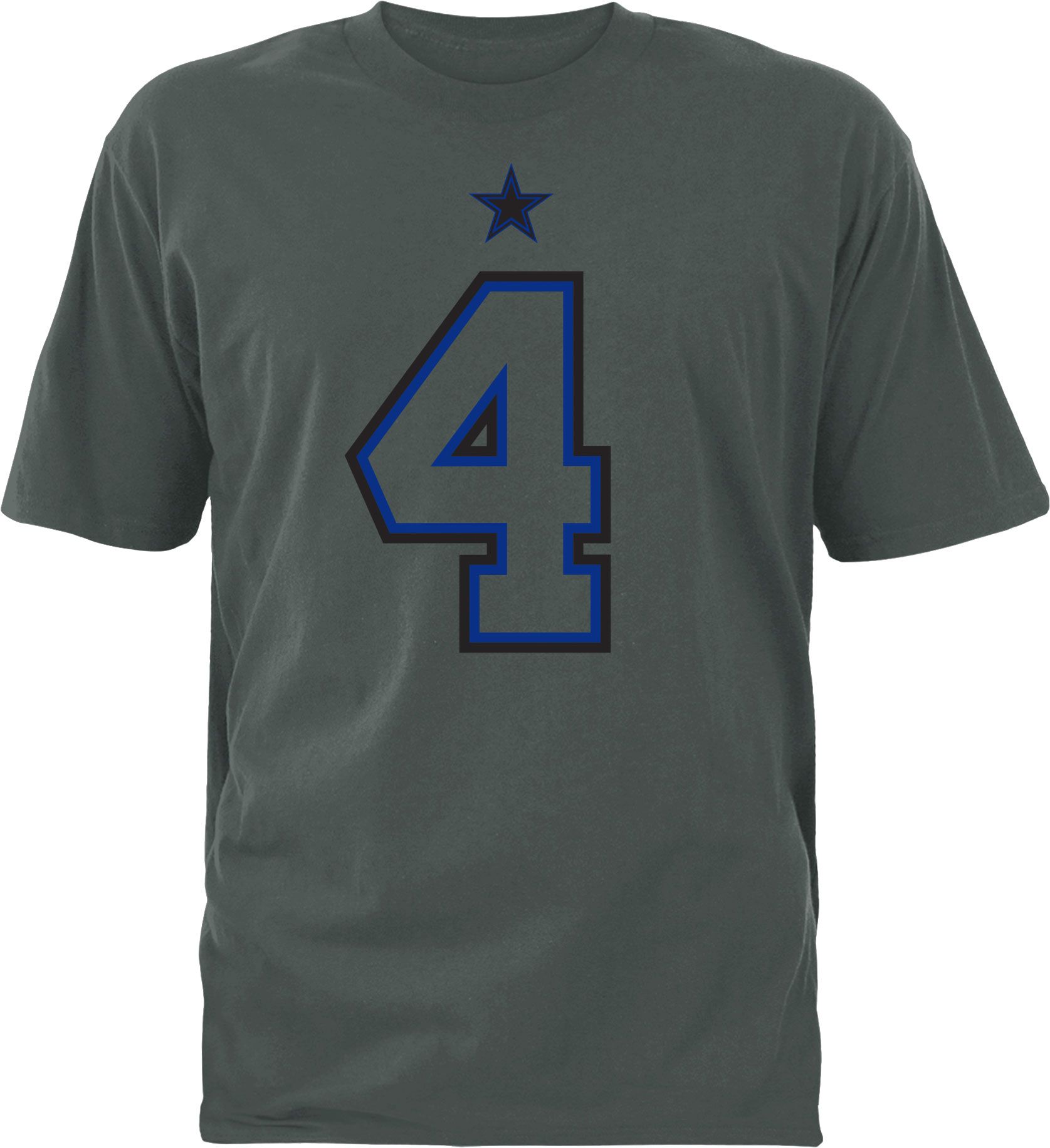 Nike Men's Dallas Cowboys Dak Prescott #4 Logo Anthracite T-Shirt product image