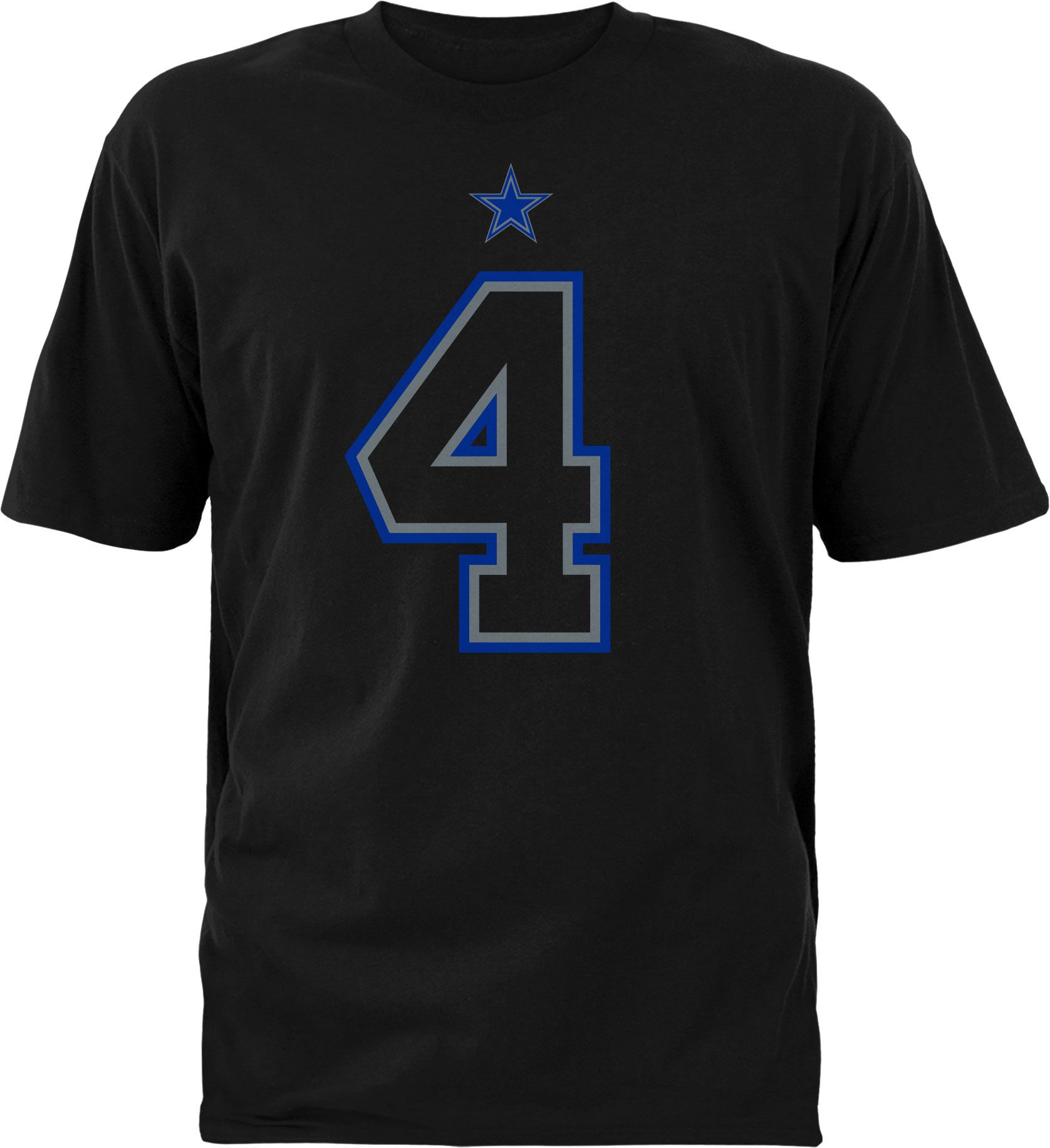 Nike Men's Dallas Cowboys Dak Prescott #4 Logo Black T-Shirt product image
