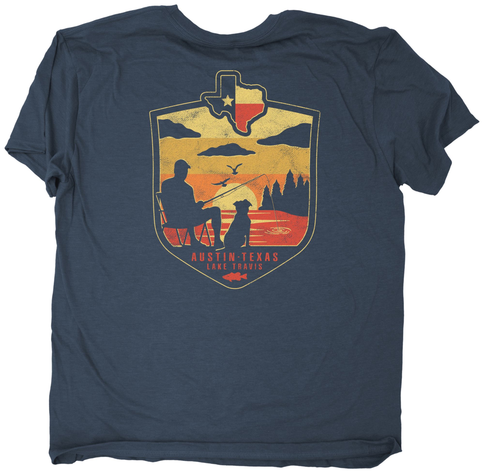 The Duck Company Adult Austin Navy Lonestar Fish T-Shirt product image
