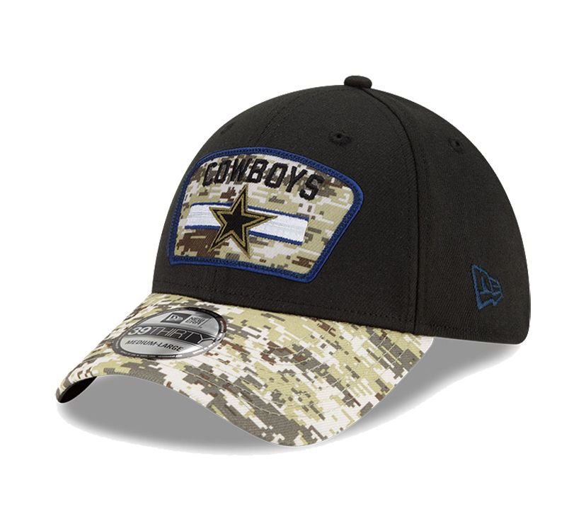 New Era Men's Dallas Cowboys Salute to Service 39Thirty Black Stretch Fit Hat product image