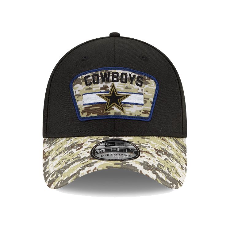 New Era Men's Dallas Cowboys Salute to Service 39Thirty Black Stretch Fit Hat product image