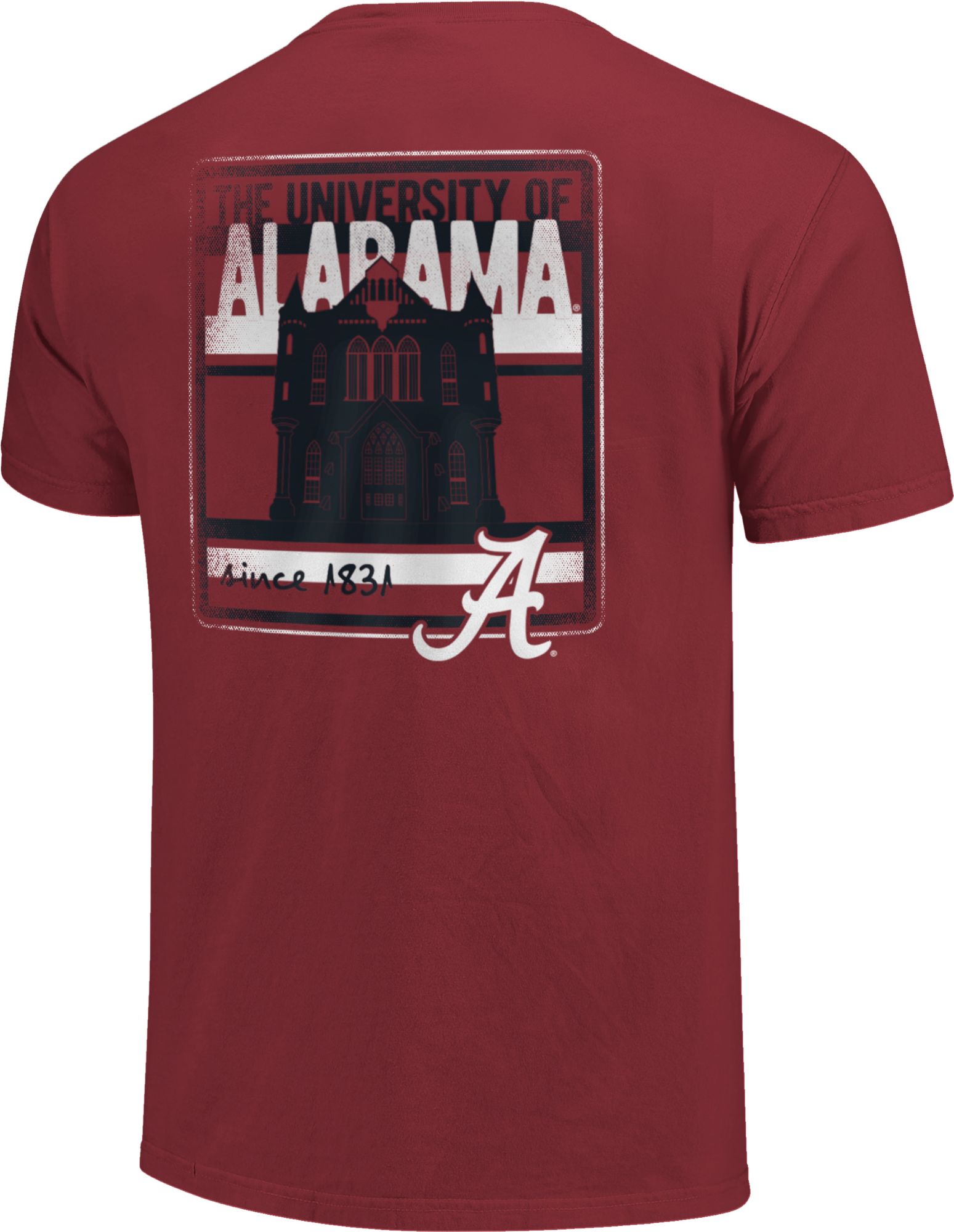 Image One Men's Alabama Crimson Tide Crimson Campus Buildings T-Shirt product image