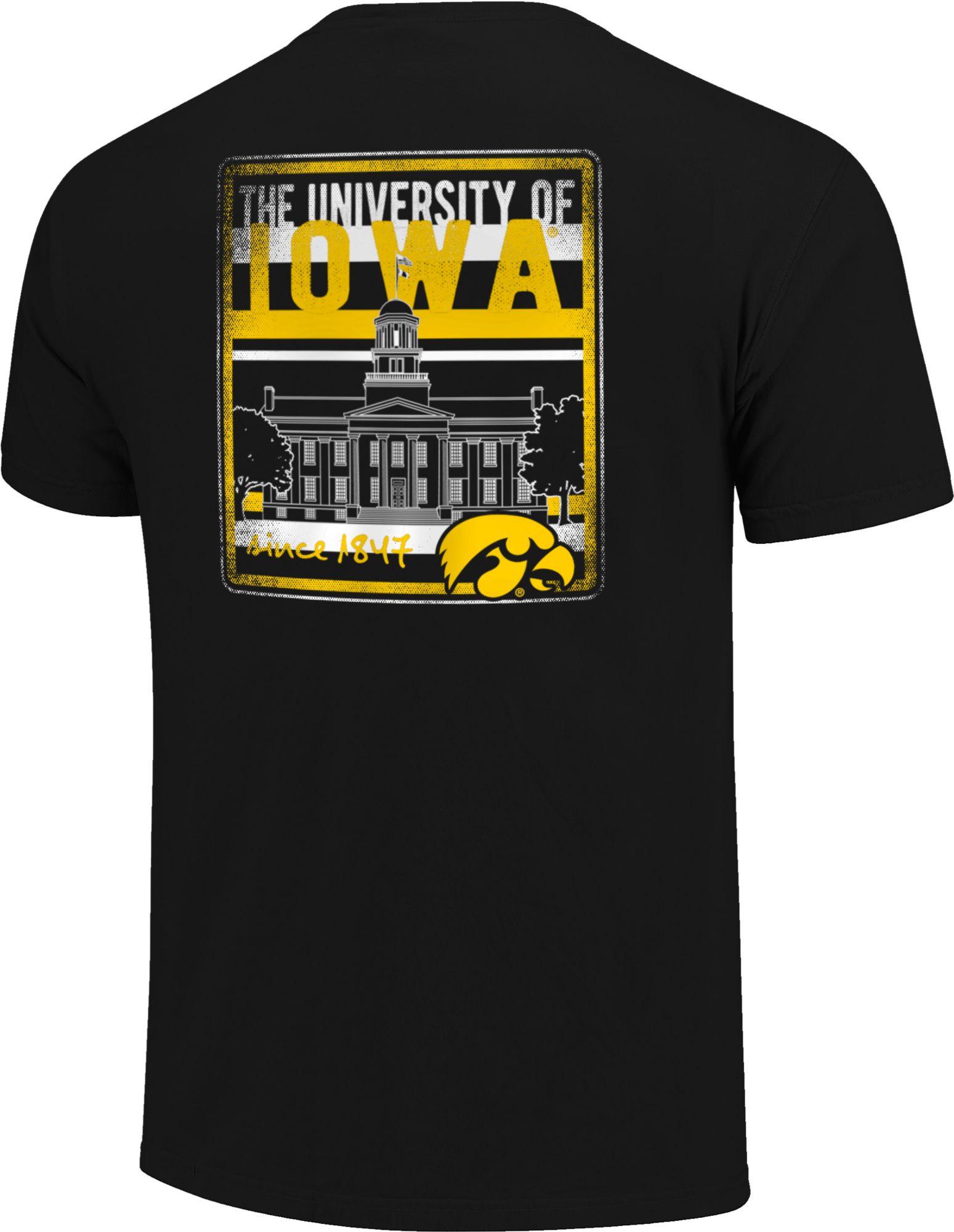 Image One Men's Iowa Hawkeyes Black Campus Buildings T-Shirt product image