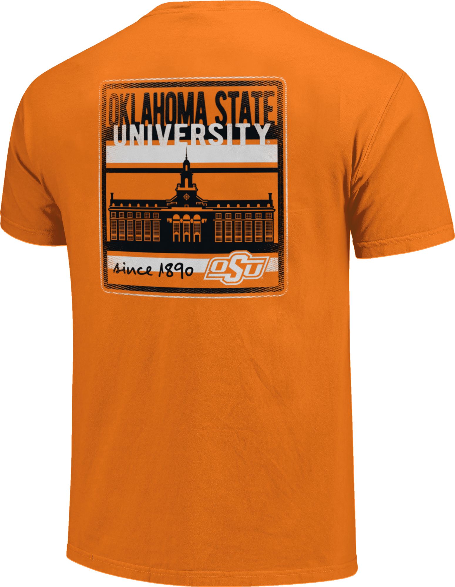 Image One Men's Oklahoma State Cowboys Orange Campus Buildings T-Shirt product image