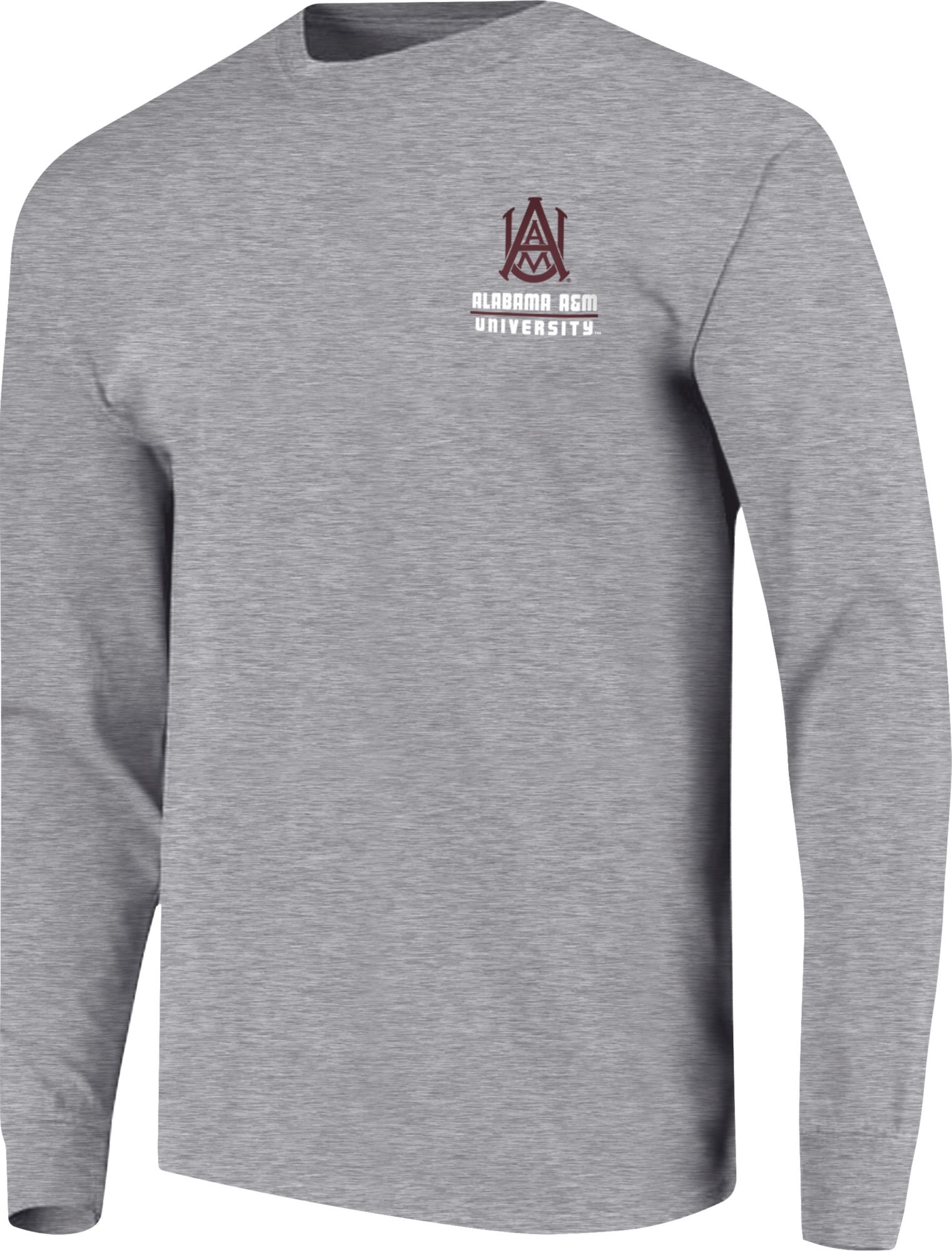 Image One Men's Alabama A&M Bulldogs Grey Campus Skyline Long Sleeve T-Shirt product image