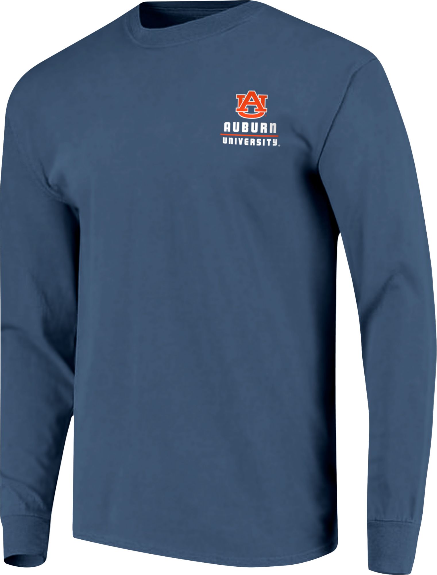 Image One Men's Auburn Tigers Blue Campus Skyline Long Sleeve T-Shirt product image