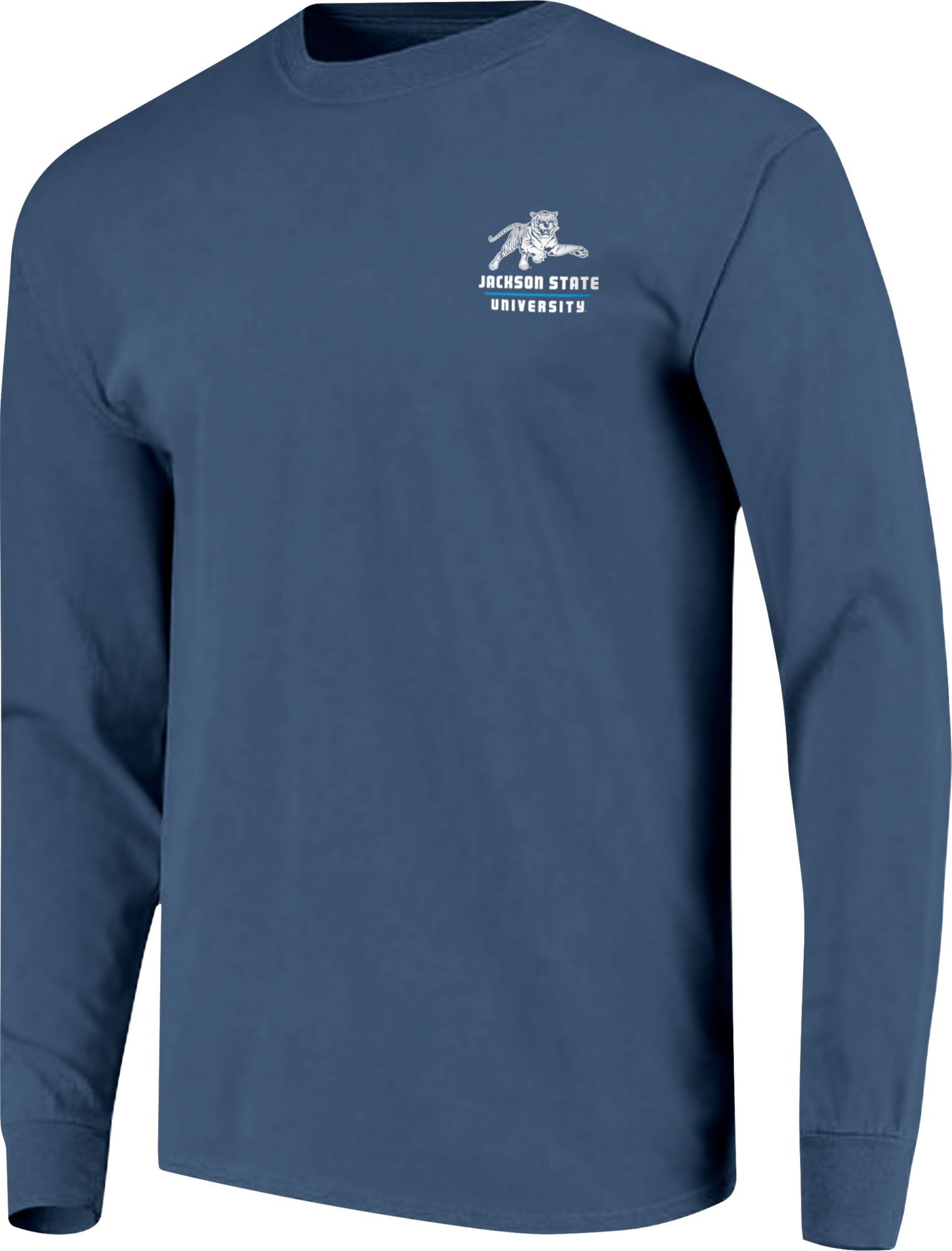 Image One Men's Jackson State Tigers Navy Blue Campus Skyline Long Sleeve T-Shirt product image