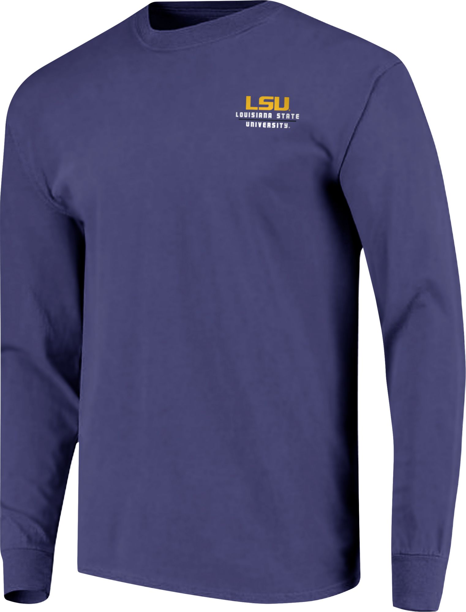 Image One Men's LSU Tigers Purple Campus Skyline Long Sleeve T-Shirt product image