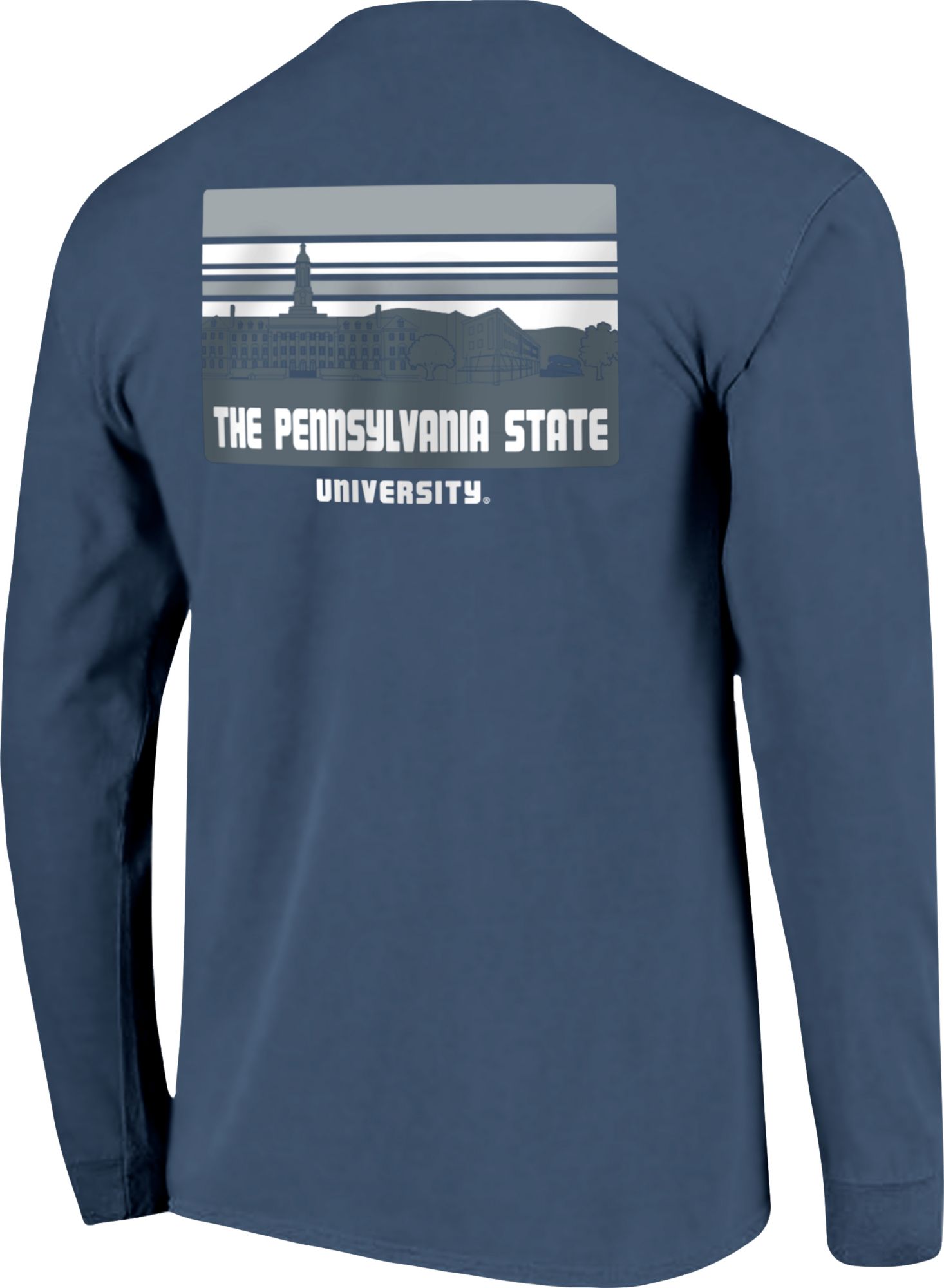 Image One Men's Penn State Nittany Lions Blue Campus Skyline Long Sleeve T-Shirt product image