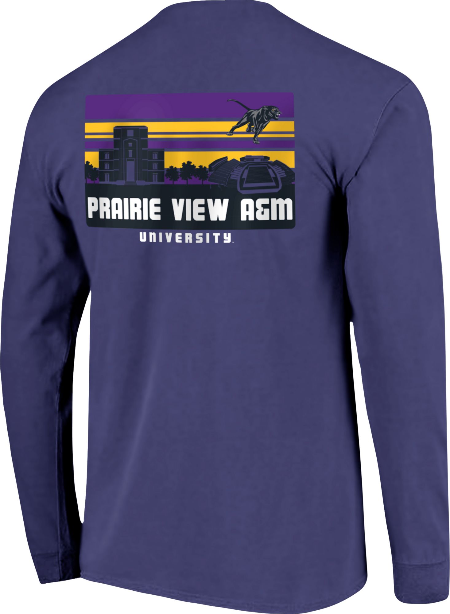 Image One Men's Prairie View A&M Panthers Purple Campus Skyline Long Sleeve T-Shirt product image