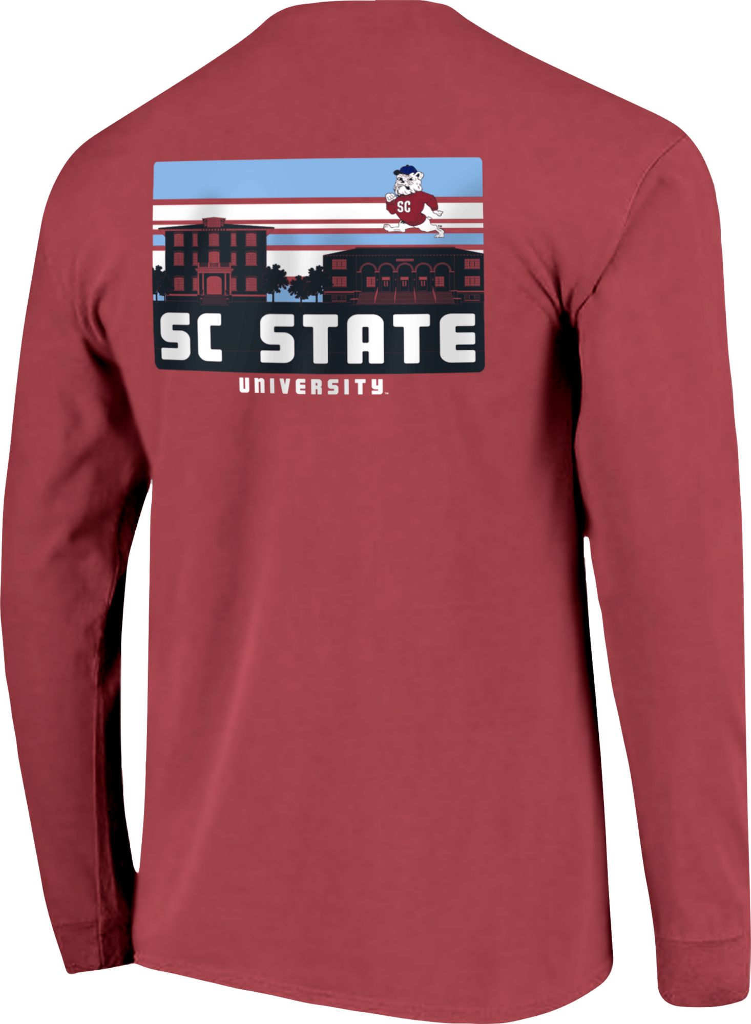 Image One Men's South Carolina State Bulldogs Garnet Campus Skyline Long Sleeve T-Shirt product image