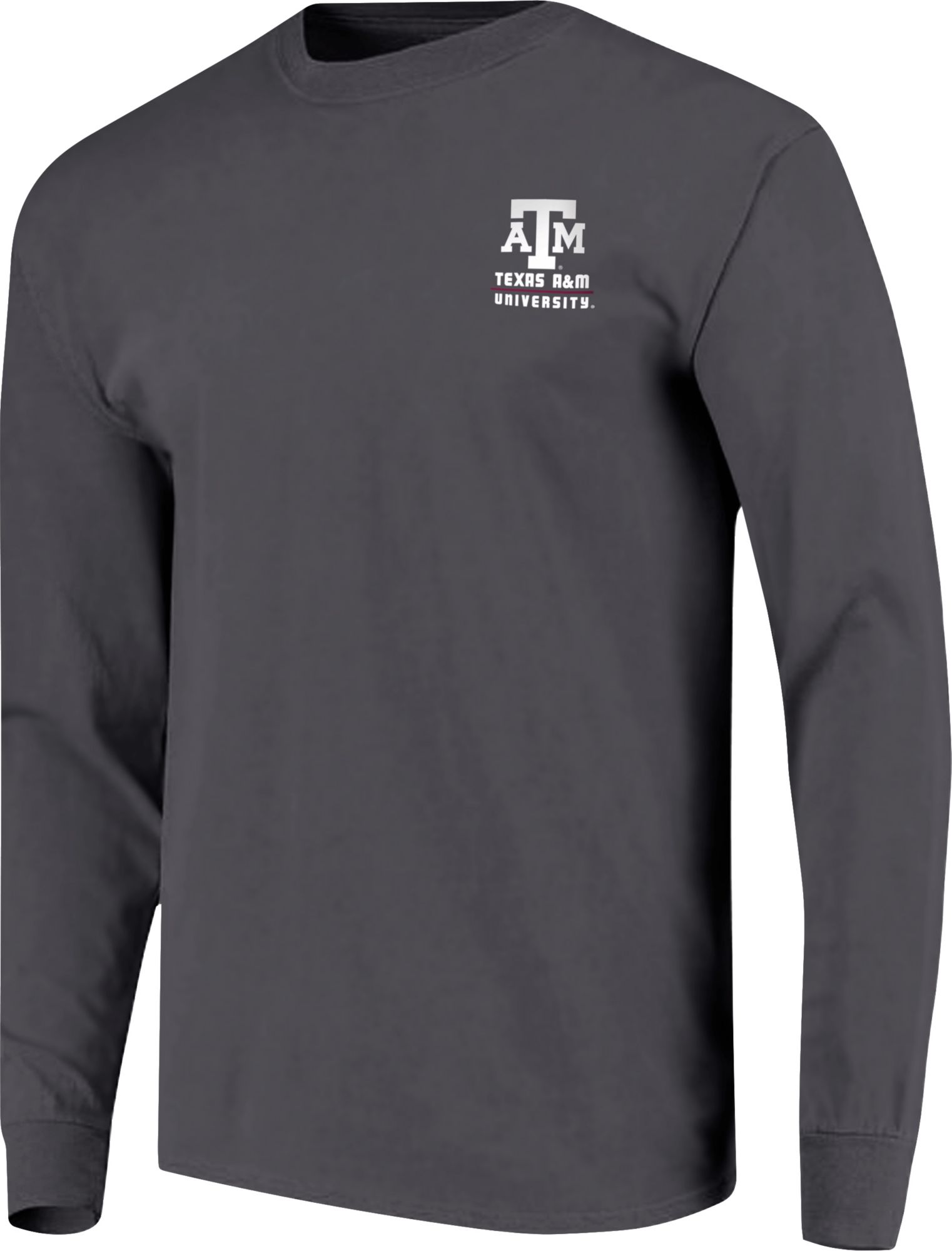 Image One Men's Texas A&M Aggies Grey Campus Skyline Long Sleeve T-Shirt product image