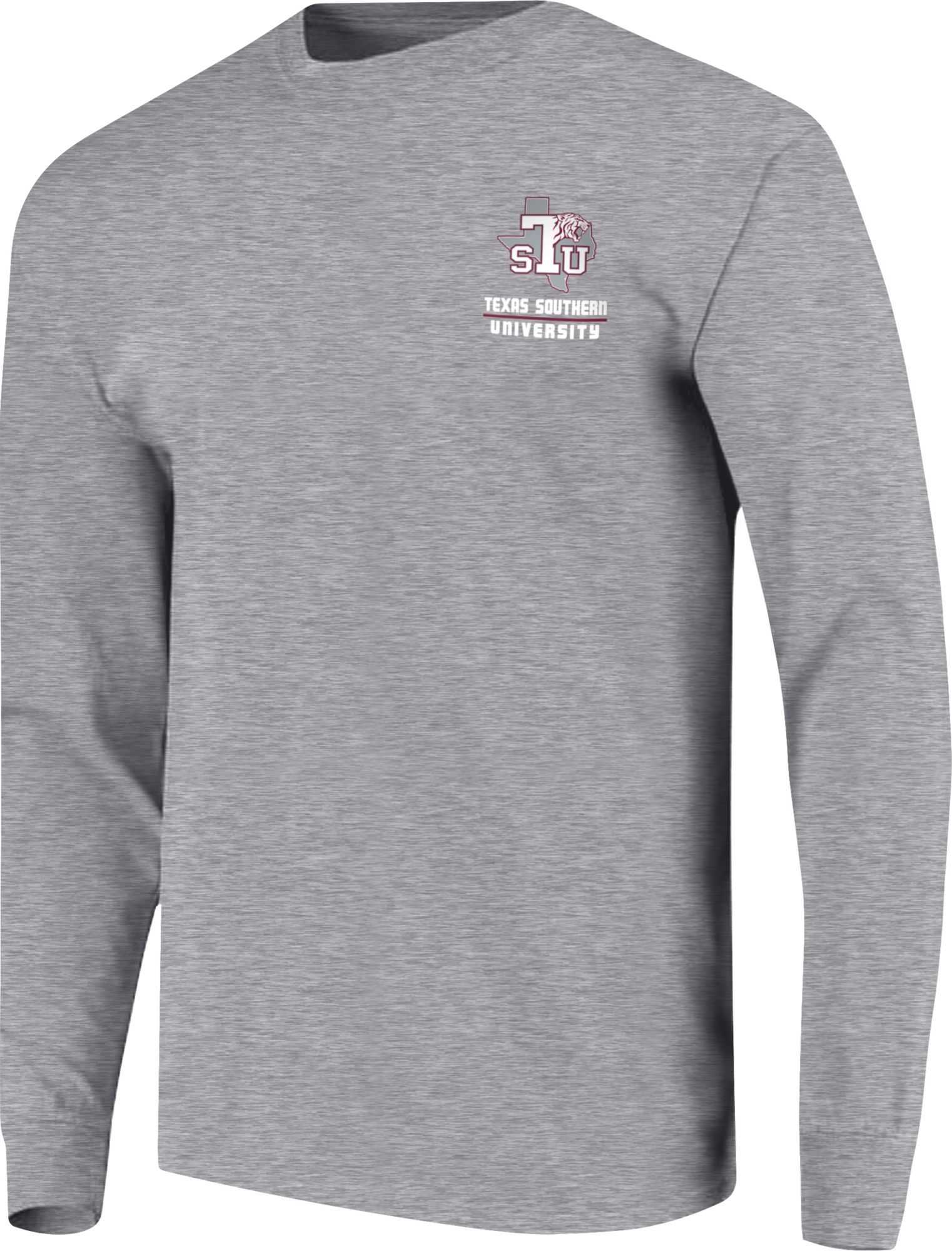 Image One Men's Texas Southern Tigers Grey Campus Skyline Long Sleeve T-Shirt product image