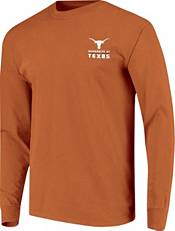 Image One Men's Texas Longhorns Burnt Orange Campus Skyline Long Sleeve T-Shirt product image