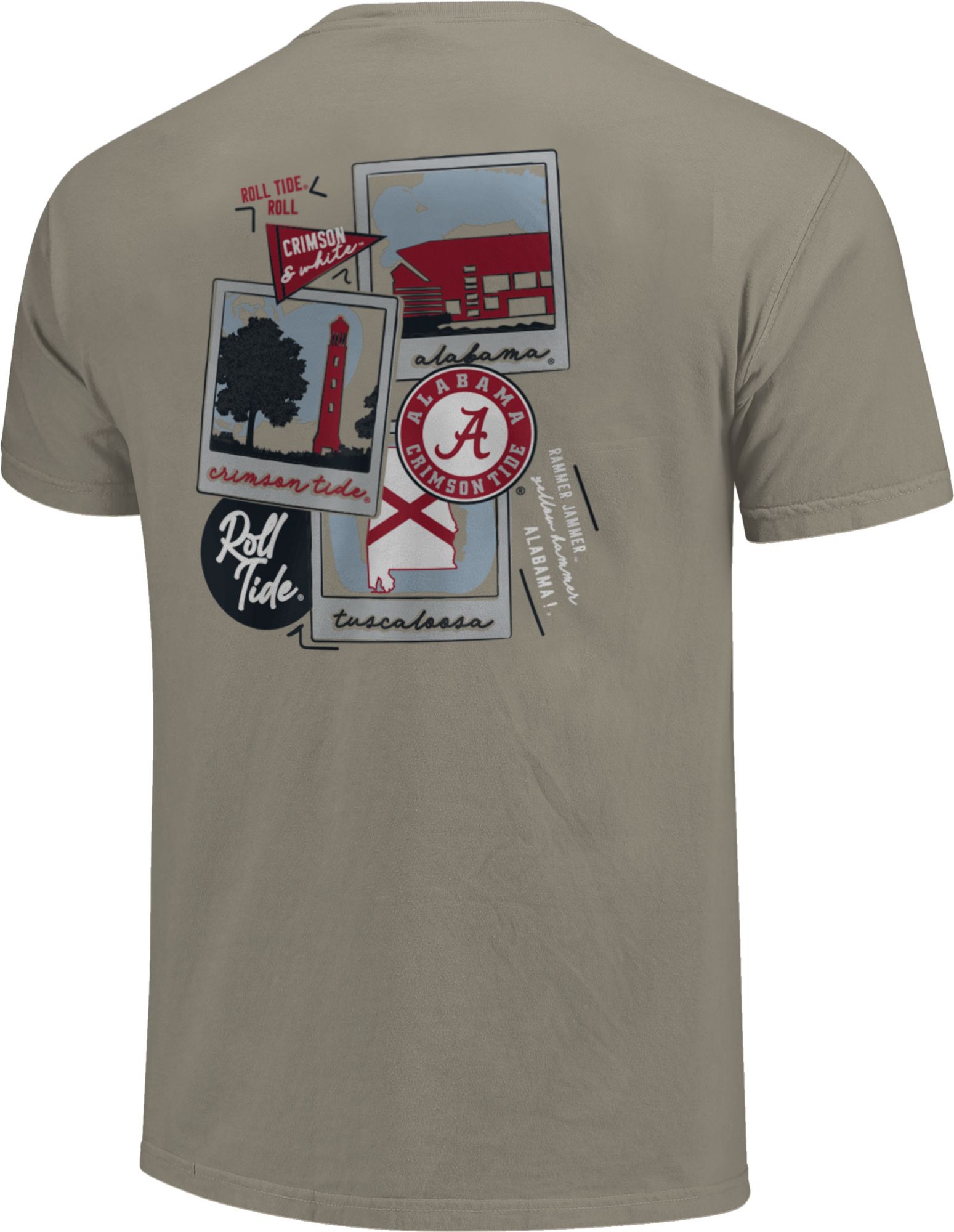 Image One Men's Alabama Crimson Tide Crimson Campus Polaroids T-Shirt product image