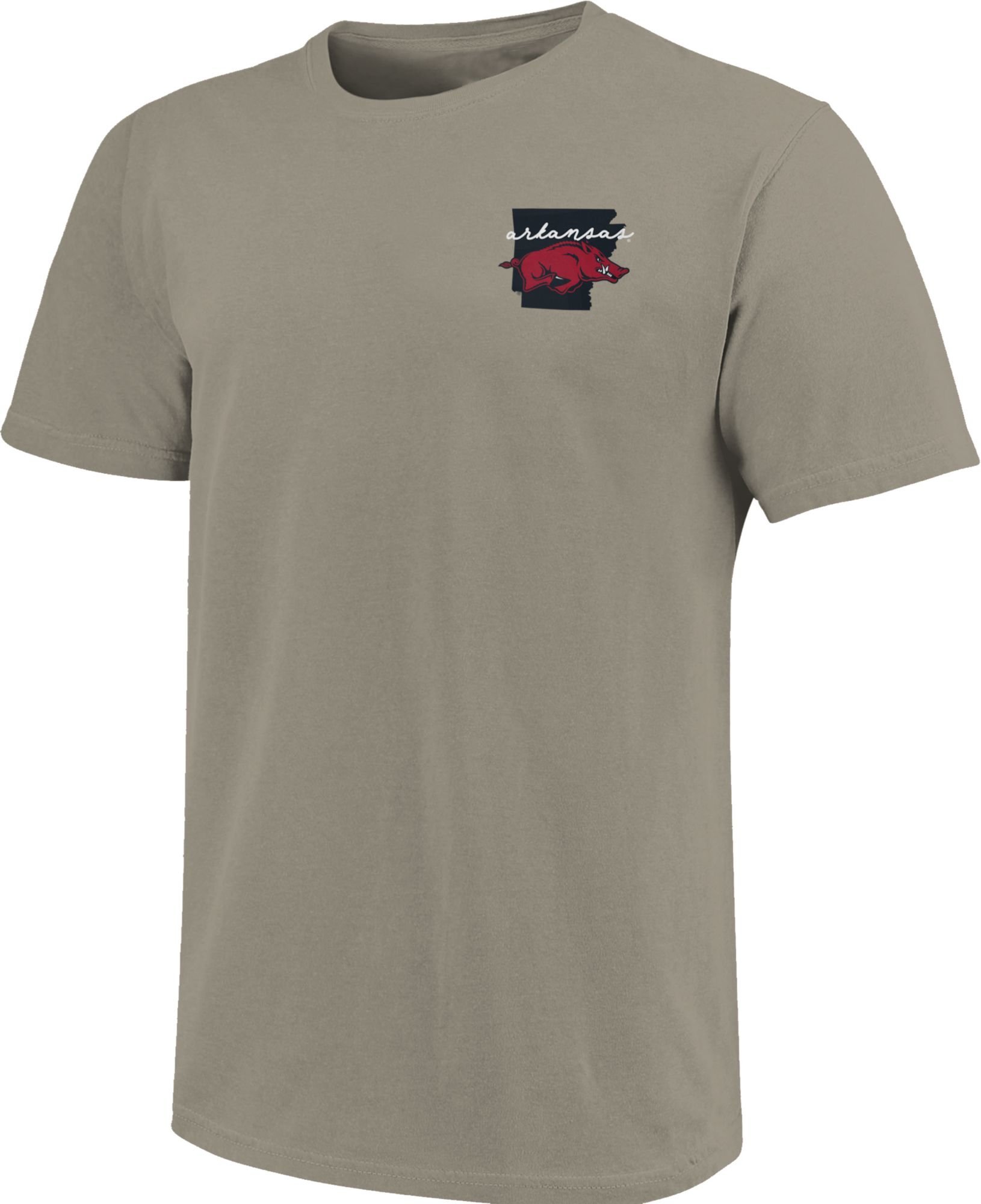 Image One Men's Arkansas Razorbacks Grey Campus Polaroids T-Shirt product image