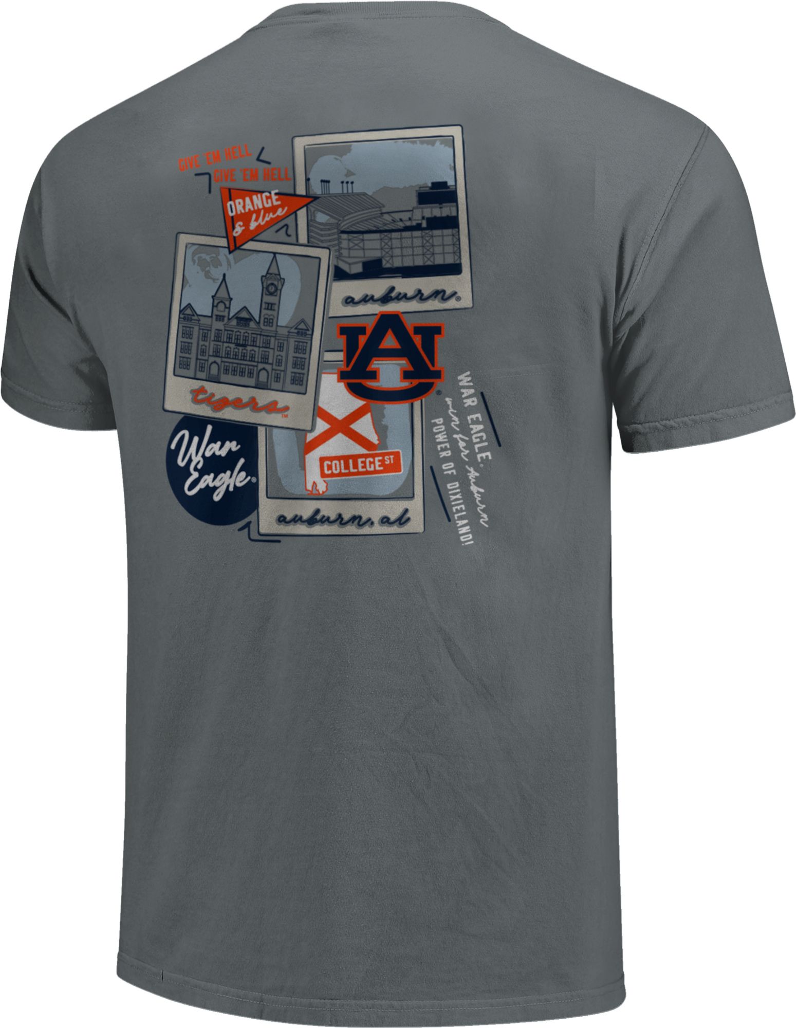 Image One Men's Auburn Tigers Grey Campus Polaroids T-Shirt product image