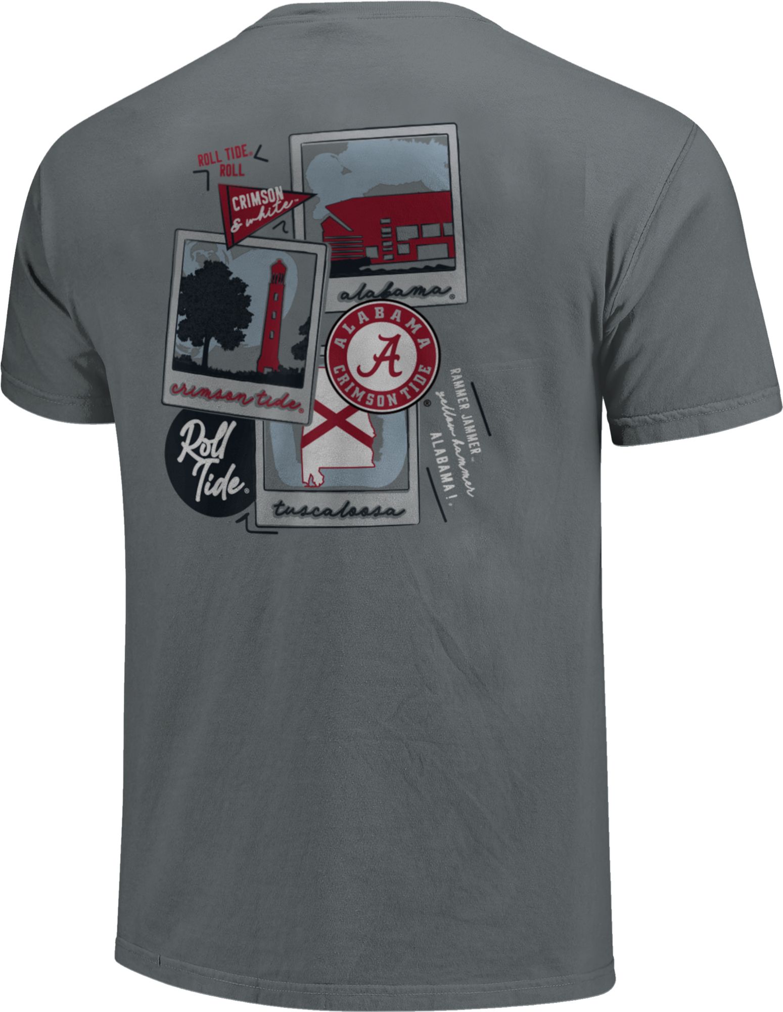 Image One Men's Alabama Crimson Tide Grey Campus Polaroids T-Shirt product image