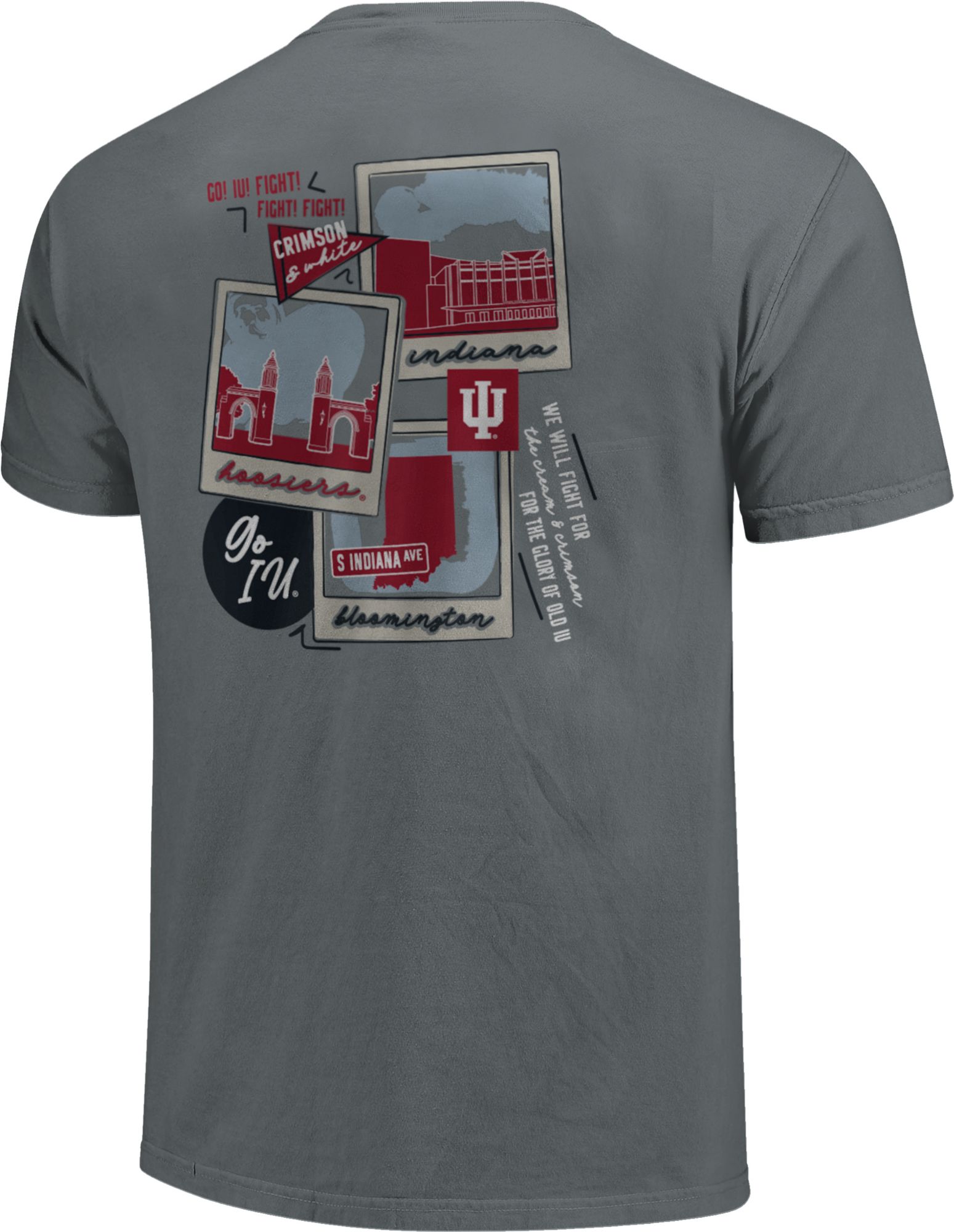 Image One Men's Indiana Hoosiers Grey Campus Polaroids T-Shirt product image